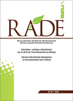 Revue Africaine de Droit de l'Environnement - RADE - No 03 - ... Image 1