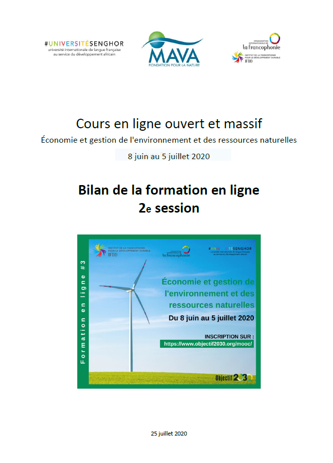 Rapport CLOM Economie de l'environnement 2020 Image 1